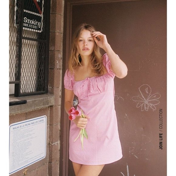 Zara Dresses & Skirts - Zara Women's Pink and White Checkered Dress